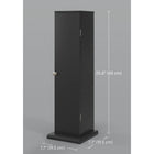 HOMCOM Bathroom Toilet Paper Storage Cabinet with Doors and Shelves - Black-An opening at the top is great for access to tissue boxes or wipes without opening the door