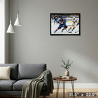 Mikko Rantanen Colorado Avalanche - Framed Canvas - 31" x 22"-Ready to hang - arrives fully assembled