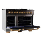 Kucht 48" KEG Series Pro Style Propane Ready Gas Range - Gemstone -Heavy-duty cast-iron cooking grates deliver serious heat and allow cookware to be moved between burners without lifting