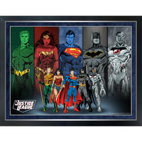 Justice League Collage - Framed Print - 35" x 27"-High-quality art print professionally matted and framed