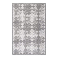 Modway Freydis Greek Key Area Rug - 5 ft W x 8 ft L - White/Light Grey-Greek Key Area Rug