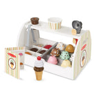 Melissa & Doug, Comptoir à glaces avec cuillères et glaces en bois-Cuiller et servir la crème glacée