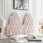Modway Augustine Tufted Performance Velvet Twin Headboard - Pink-Performance Velvet Upholstery