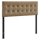 Modway Emily Stain-Resistant Performance Velvet Full Size Headboard - Taupe-Stain-Resistant Performance Velvet