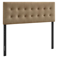 Modway Emily Stain-Resistant Performance Velvet Full Size Headboard - Taupe-Stain-Resistant Performance Velvet