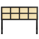 Modway Luana Cane King Headboard - Black-Woven Cane Rattan
