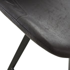 HOMCOM - Tabourets de bar hauteur comptoir en microfibre - noir - paquet de 2-L'assise et le dossier incurvés avec repose-pieds favorisent une posture détendue 
