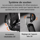 COUGAR - Fauteuil inclinable et pivotante en maille Speeder One - Noir-Dimensions globales: 46.1 à 51.6 x 28 x 22 po