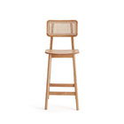 Manhattan Comfort Versailles 15.75" Industry Chic Counter Stool - Nature - 2 Pack-Seat Height Measures: 25.98 in. With Weight Capacity of 275 Lbs