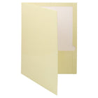 JAM Paper Glossy Two Pocket Presentation Folders, Ivory, 100 Pack (385GIVB)-4