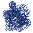 JAM Paper Circular Paper Clips - Round - Dark Blue - 50 Pack- Premium paper clips made from high quality vinyl coated steel wire