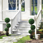 HOMCOM - Arbre topiaire artificiel à trois boules en buis 35 po - vert - lot de 2-Couleur : vert foncé 