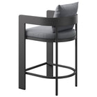 Modway Tahoe Outdoor Patio Aluminum Counter Stool - 36.5" - Grey-Adjustable Foot Pins