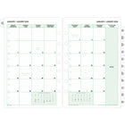Day-Timer 2026 Dated Refill 2-Pages/Month Desk - 8-1/2" H x 5-1/2" W - Bilingual-Soft Day-Timer green borders make these refills properly business-like but pleasing to the eye