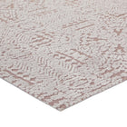 Modway Javiera Contemporary Moroccan Area Rug - 5 ft W x 8 ft L - Ivory/Cameo Rose-Gripping Jute Fabric Underside