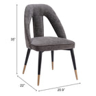 Zuo Artus Dining Chair - Grey-6