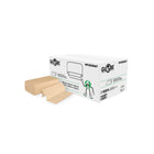 Globe Commercial MF250NAT Multifold Towels - Natural - 250 Sheets/Pack - 16 Pack-Individual sheet dispensing to minimize waste and cross-contamination