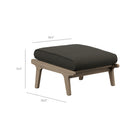 Modway - Saratoga Terrasse extérieure Bois de teck Chaise et ensemble ottoman, Gris silex-Finition à base d’eau