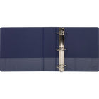 Staples Standard View Binder with D-Rings - 3" - Blue-Non-Stick, Archival safe material won't life ink or toner off printed pages