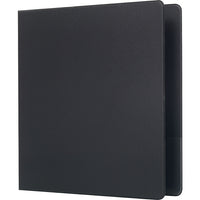 Staples Standard Binder with Label Holder and D-Rings - 1-1/2" - Black-Slant rings have a high page capacity compared to same size round rings