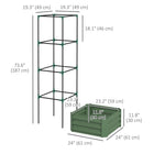 Outsunny Raised Garden Bed with 74" H Tomato Trellis - 24" L x 24" W - Green-You can customize the height of the tomato cage 