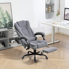 Vinsetto 7-Point Vibration Massage Office Chair with Footrest and Swivel Wheels - Grey-Adjustable seat height from 18.1" to 22" (46cm to 56cm) to fit your sitting style