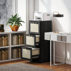HOMCOM 3-Drawer Letter/A4 Filing Cabinet Lockable - Black-Compact design takes up little floor space
