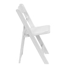 Flash Furniture – Chaise pliante en résine HERCULES, capacité de 1000 lb, siège en vinyle rembourré, blanc (LEL1WHITE)-Design léger