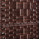 HOMCOM 6 Panels Hand-Woven Freestanding Room Divider for Home Office - Brown-Solid poplar wood with X-shape farmhouse patterns for solidness and a rustic feeling

