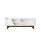 Manhattan Comfort Marcus 62.99" Mid-Century Modern TV Stand - White-Mid-Century Modern Free Standing TV Stand for Living Room and Bedroom use