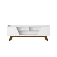 Manhattan Comfort Marcus 62.99" Mid-Century Modern TV Stand - White-Mid-Century Modern Free Standing TV Stand for Living Room and Bedroom use