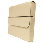 JAM Paper Thick Portfolio File Carrying Case with Elastic - 10 x 1 1/4 x 13 1/4 - Natural Kraft-Size: 10" x 1.25" x 13.25"