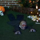 HOMCOM 62" Sound Activated Crawling Zombie Halloween Decoration -The crawling combie will crawl, when sensing people closing by 