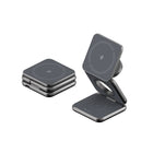 Adam Elements - Station de charge de voyage pliable magnétique 3-en-1 Mag 3-Design Pliable : Réduit la taille pour un rangement pratique et un transport facile, idéal pour les modes de vie en déplacement