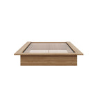 Nexera Malibu Bed Frame - Full Size - Brown Oak-Versatile Silhouette: Rectangular shape complements various decor styles