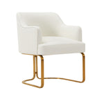 Manhattan Comfort Raya 25.2" Modern Leatherette Upholstered Dining Armchair - Cream-10