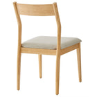 Modway Solara Fabric Wood Dining Side Chairs - Natural/Heathered Weave Beige - 2 Pack-8