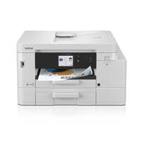 Brother INKvestment MFC-J4555DW Wireless Colour Inkjet All-in-One Printer-All-in-one printer. Productivity is the name of the game with this compact multifunction that makes it easy to print, copy, scan and fax. Includes one 1,800-page yield black cartridge and one each cyan, magenta, and yellow 750-page yield cartridge