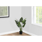 Monarch Specialties - Plante Artificielle - 37 po H - Arbre Aureum - Mis En Pot - Touche Réelle - Feuilles Vertes - Pot Noir-9 feuilles vertes luxuriantes, réelles au toucher, réglables créent une apparence très réaliste