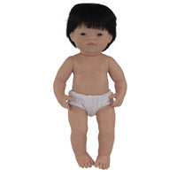 Miniland - Poupée bébé garçon asiatique de 15 pouces-Poupée garçon asiatique de 15 pouces