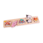Bigjigs Toys - Puzzle de ferme à soulever et à assortir en gros morceaux-Aide les jeunes explorateurs à découvrir les formes, les couleurs et les nouveaux mots