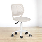 Homy Casa Fabric Task Chair - Beige-Mid-Back ergonomic design desk chair