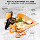 Bell+Howell Nutrichopper Multi-Purpose Food Chopper-INCLUDES PORTION CONTAINER It comes with one portion container with four-sided locking Lids lid providing protection and extended freshness to your food.