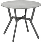 HOMCOM - Table à manger ronde avec structure en acier pour cuisine - gris-Le style moderne s’intègre parfaitement à la plupart des décorations d’intérieur 