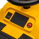 Aosom - Tractopelle-bulldozer 3 en 1 à conduire, rouleau compresseur avec musique - jaune-Dimensions des roues en PP : Avant : 3,5 po diam. (9 cm). Arrière : 4,7 po diam. (12 cm) 