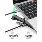 UGREEN 5-in-1 Laptop Stand & Docking Station-Support  memory cards for simultaneous use.