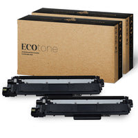 Ecotone Brother TN227BK Remanufactured Toner - High Yield - Black - 2 Pack-Color: Black 