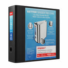 Staples Better Binder - 4" - Black-D-Rings hold up to 25% more than standard round rings