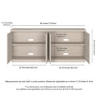 Hudson&Canal Alston 68"W Buffet Table - Alder White-8