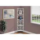 Monarch Specialties - 3613 62 po H Etagere - Blanc/Metal Blanc En Coin-Bibliothèque étagère en métal à 4 niveaux avec tablettes uniformément espacées finies blanc